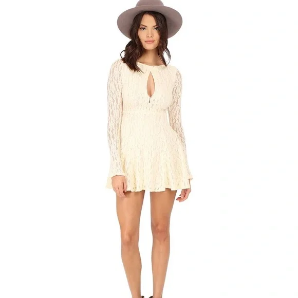 Free People | Dresses | Free People Cream Lace Long Sleeve Boho Dress | Poshmark Free People | Dresses | Free People Cream Lace Long Sleeve Boho Dress | Poshmark